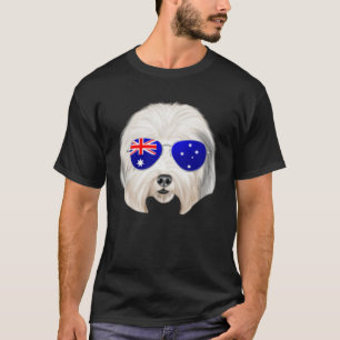 OZ Flag Old English Sheepdog Dog Australia Pocket T-Shirt