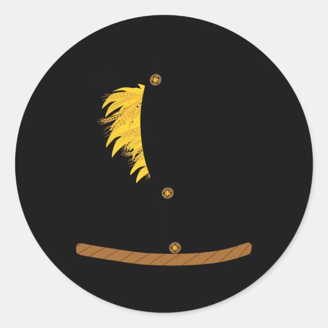 OZ Halloween Scarecrow Costume  Art-Fun Wizard of  Classic Round Sticker (Front)