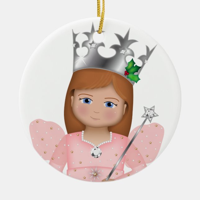 Oz Merry Christmas Glenda The Good Witch Ceramic Ornament (Front)