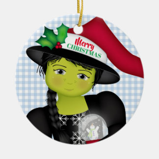 Oz Merry Christmas Wicked Witch Ceramic Ornament