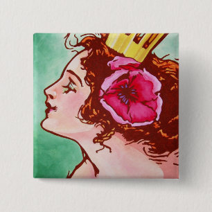 Oz Pinback - Ozma 2 Inch Square Button