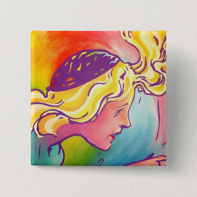 Oz Pinback - Polychrome 2 Inch Square Button (Front)