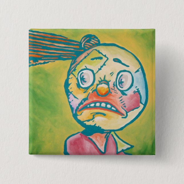 Oz Pinback - Scraps 2 Inch Square Button (Front)