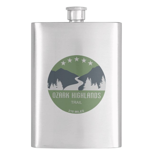 Ozark Highlands Trail Hip Flask (Front)