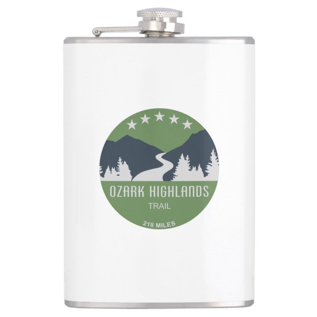 Ozark Highlands Trail Hip Flask (Front)