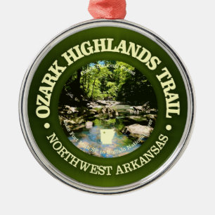 Ozark Highlands Trail (rd) Metal Ornament
