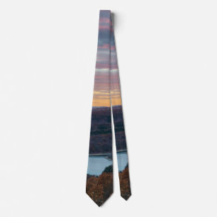 Ozark Mountains Autumn Sunset Neck Tie
