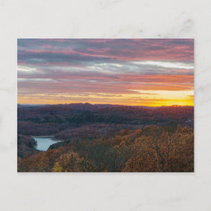 Ozark Mountains Autumn Sunset Postcard