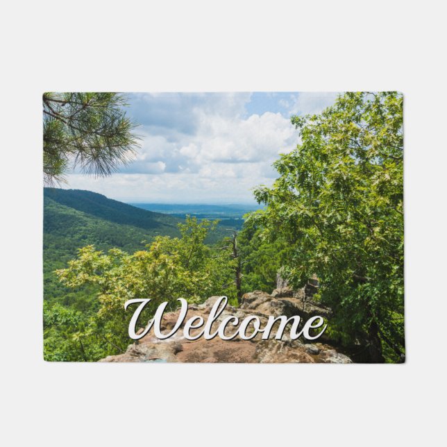 Ozark National Forest Cliff View Welcome Doormat (Front)