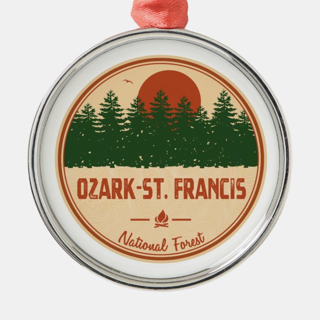 Ozark-St. Francis National Forest Metal Ornament (Front)