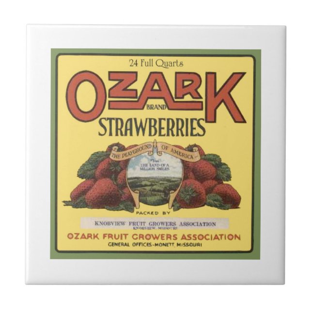 Ozark Strawberries Tile (Front)
