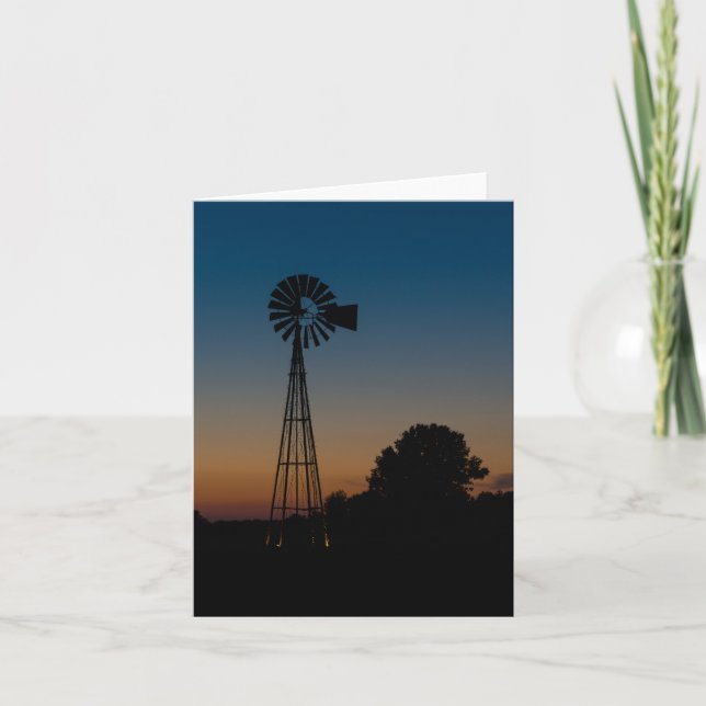 Ozark Sunset Windmill Card (Front)
