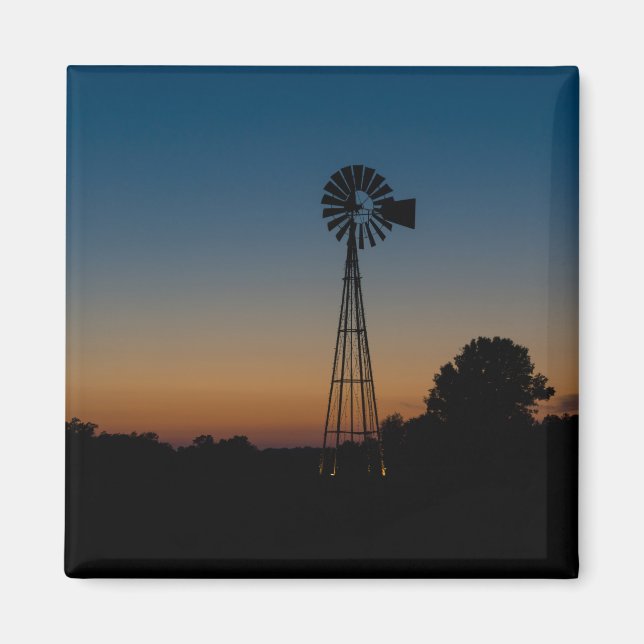 Ozark Windmill Sunset Magnet (Front)