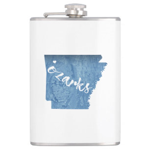 Ozarks, Arkansas Wood Grain Hip Flask
