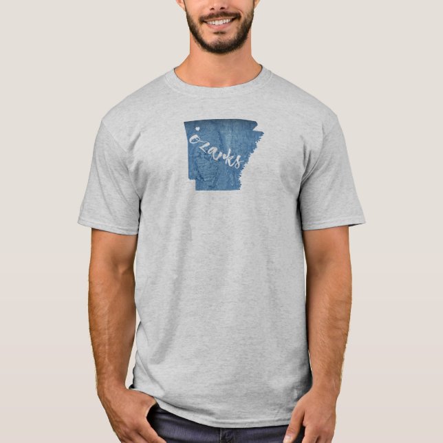 Ozarks, Arkansas Wood Grain T-Shirt (Front)