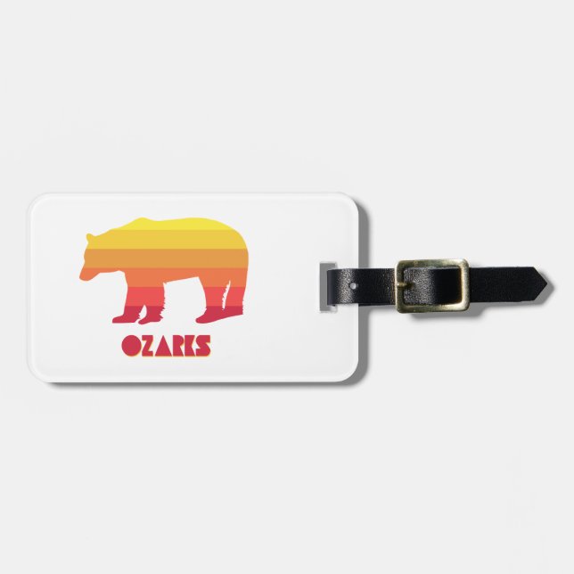 Ozarks Bear Luggage Tag (Front Horizontal)