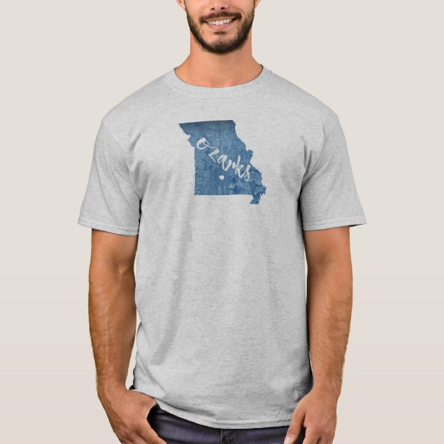 Ozarks, Missouri Wood Grain T-Shirt (Front)