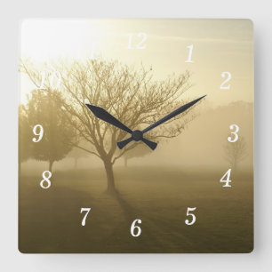 Ozarks Misty Golden Morning Sunrise Wall Clock