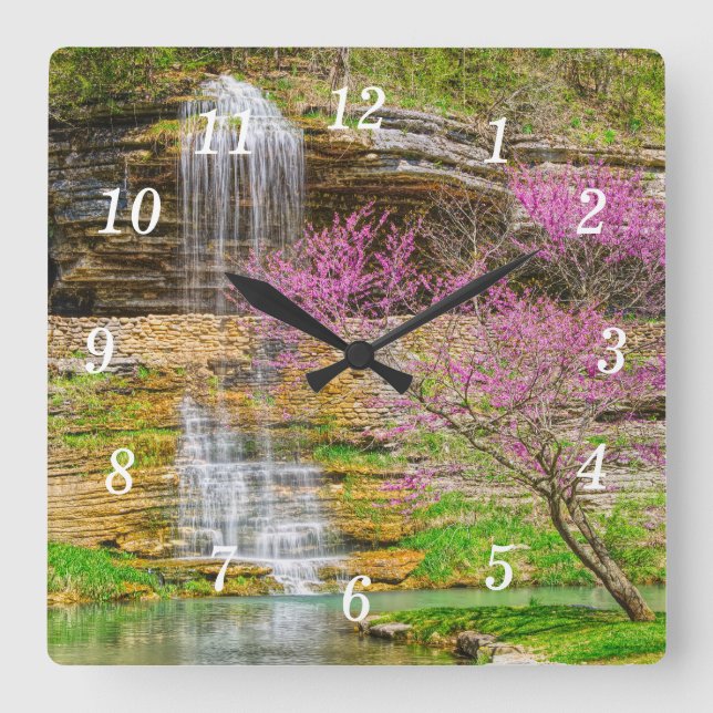 Ozarks Waterfall Spring Bluff Wall Clock (Front)