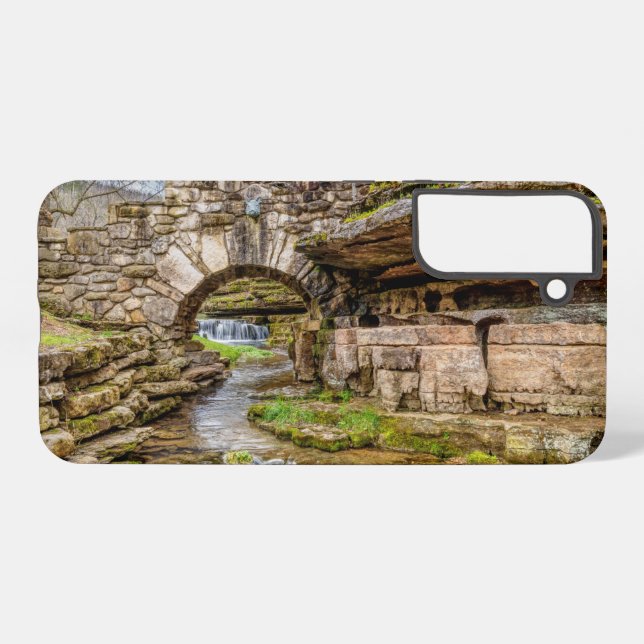 Ozarks Waterfall Under Bridge Samsung Case (Back Horizontal)