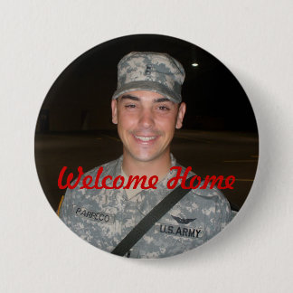 P1010387, Welcome Home 3 Inch Round Button