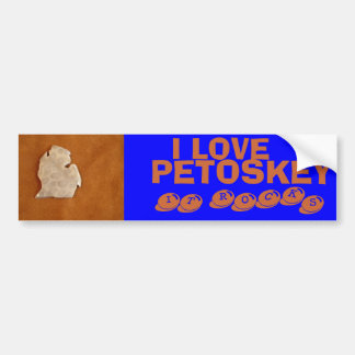 P2200029, I LOVE PETOSKEY ROCKS - Customized Bumper Sticker