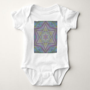 P32C Unique Colourful Abstract Mandala Art Baby Bodysuit