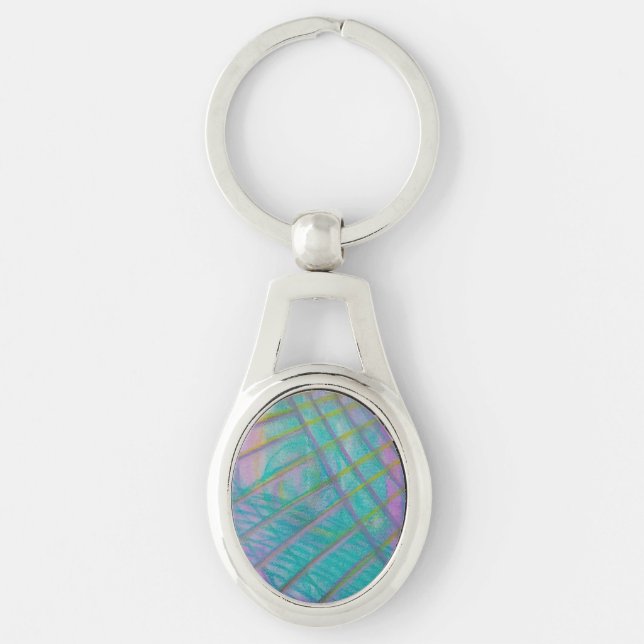 P34 Unique Colourful Abstract Art Keychain (Front)