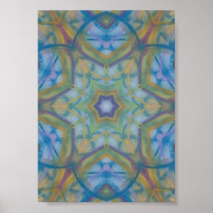 P35C Unique Colourful Abstract Mandala Art Poster