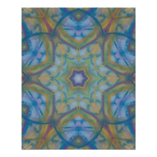 P35C Unique Colourful Abstract Mandala Art Poster