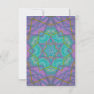 P36C Unique Colourful Abstract Mandala Art Card
