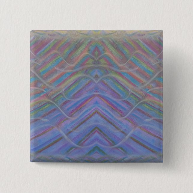 P40M Unique Colourful Abstract Art 2 Inch Square Button (Front)