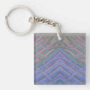 P40M Unique Colourful Abstract Art Keychain