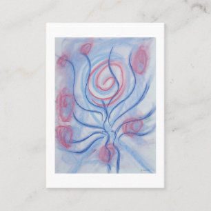 P43 Unique Colourful Abstract Art Calling Card