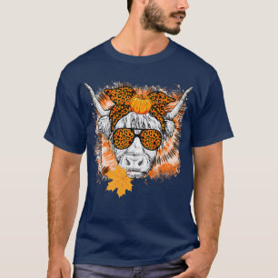 P4Q7 Highland Cow Pumpkin Fall Autumn Heifer Banda T-Shirt