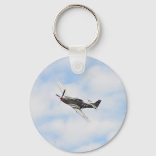 P51 Mustang In Flight Keychain