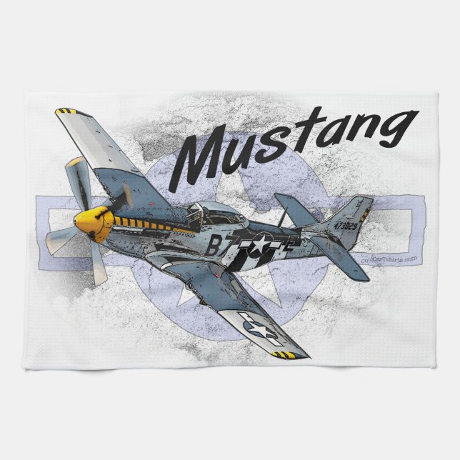 P51 Mustang Kitchen Towel (Horizontal)