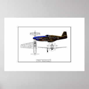 P51 Mustang Poster