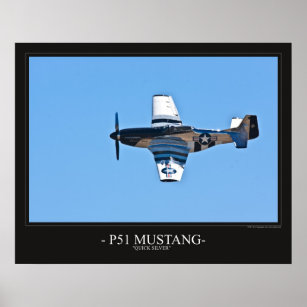 P51 Mustang  Quick Silver Poster