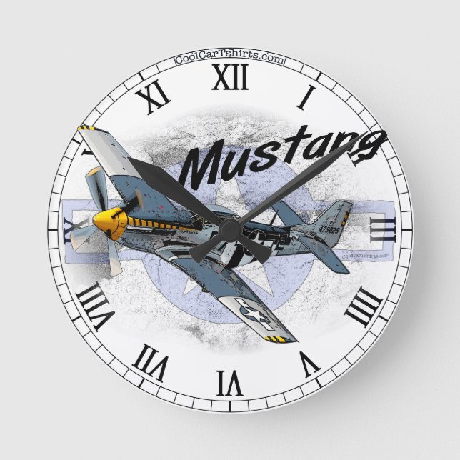 P51 Mustang Round Clock (Front)