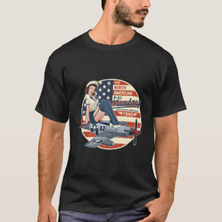 P51 Mustang T Shirt Airplane Shirts For Men Wwii S