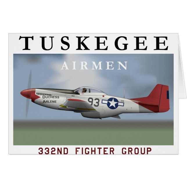P51D Red Tail fighter flown by Tuskegee Airmen (Front Horizontal)