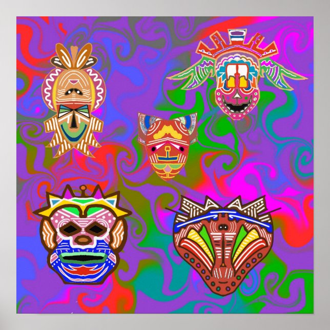 P67 Medely of Masks Poster (Front)