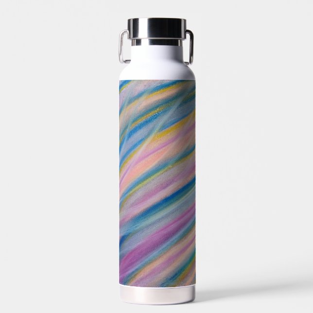 P6 Unique Colorful Abstract Art Water Bottle (Front)