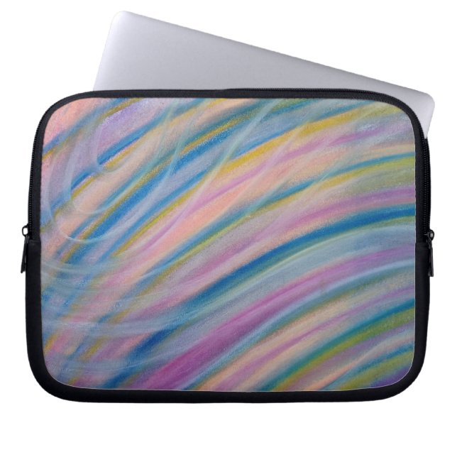 P6 Unique Colourful Abstract Art Laptop Sleeve (Front)