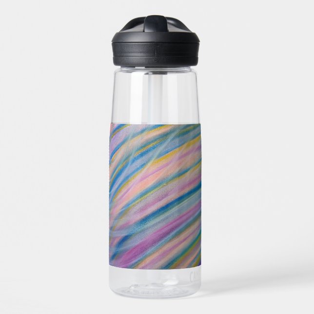 P6 Unique Colourful Abstract Art Water Bottle (Front)