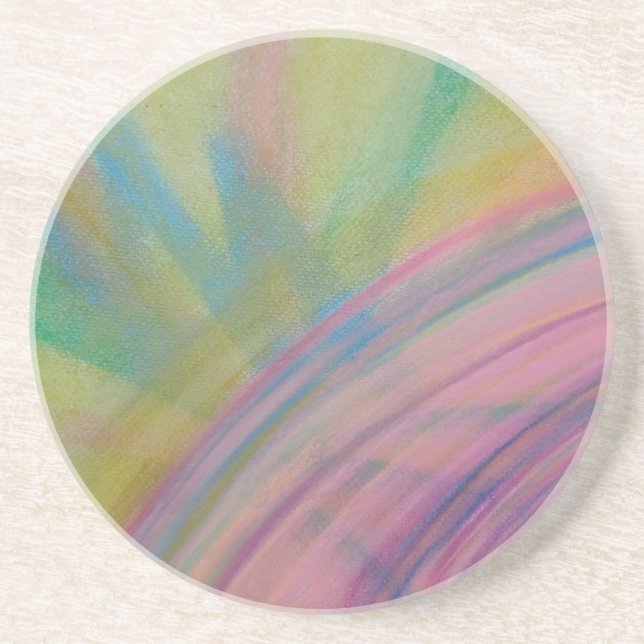 P9 Unique Colourful Abstract Art Coaster (Front)