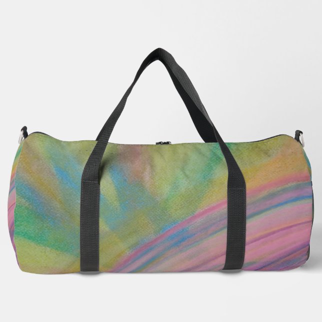 P9 Unique Colourful Abstract Art Duffle Bag (Front)