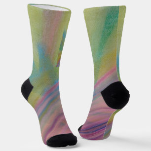P9 Unique Colourful Abstract Art Socks