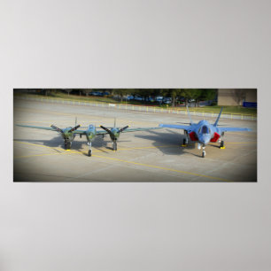 P-38 Lightning and  F-35 Lightning II Poster